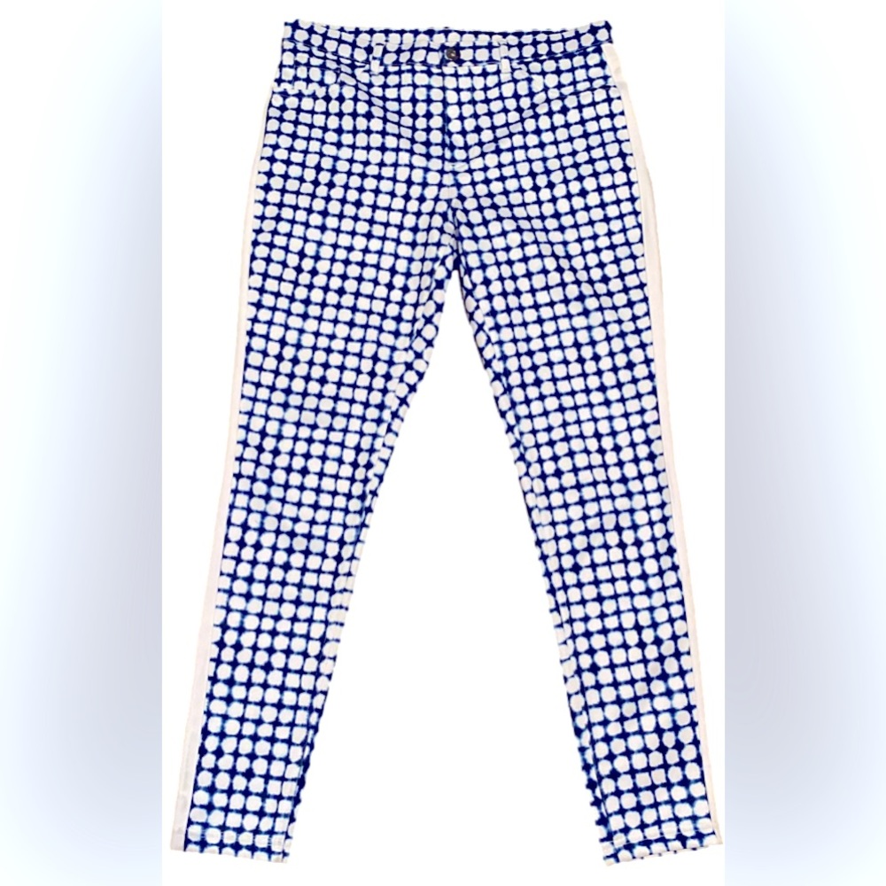 Polka Dot Skinny Pants - Blue & White
